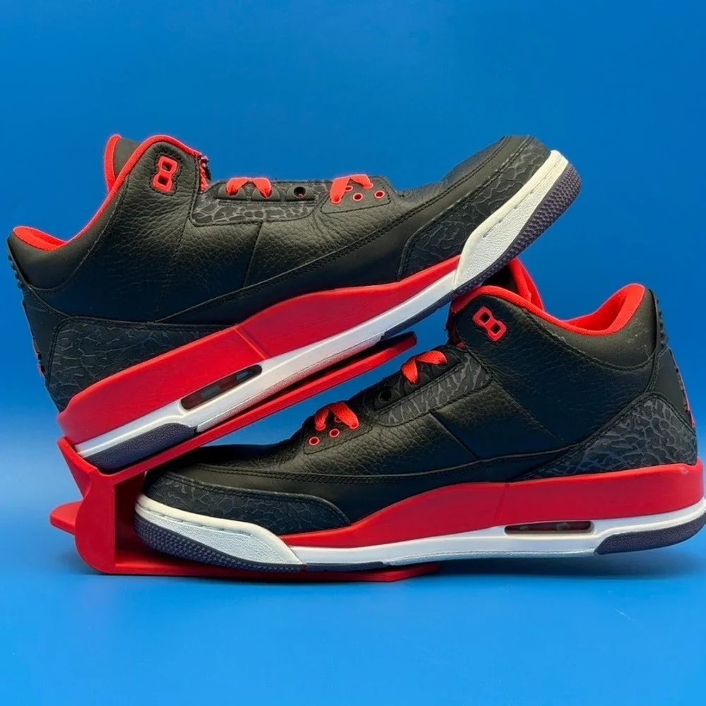 Jordan Air Jordan 3 Black Bright Crimson 136064-005 Size 11